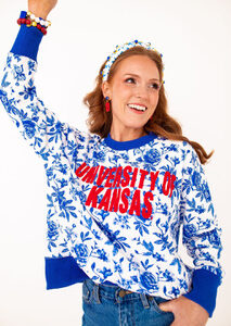 Kansas Floral Toile Sweatshirt