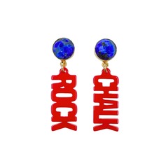 Kansas Mini Red ROCK CHALK Earrings