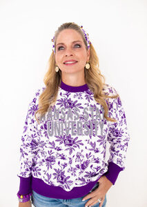 Kansas State Floral Toile Sweatshirt