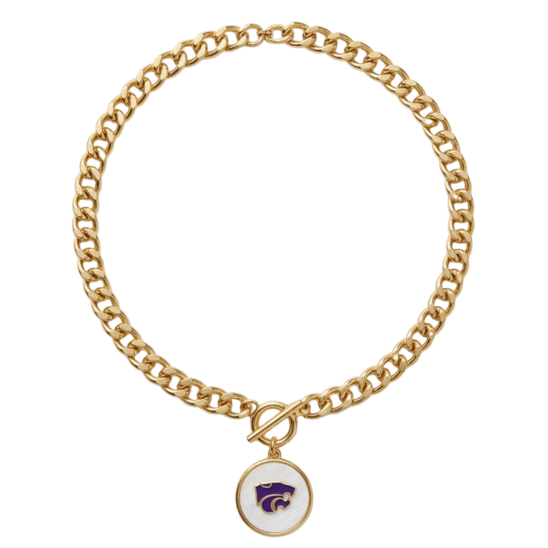Kansas State Pearl Pendant Necklace