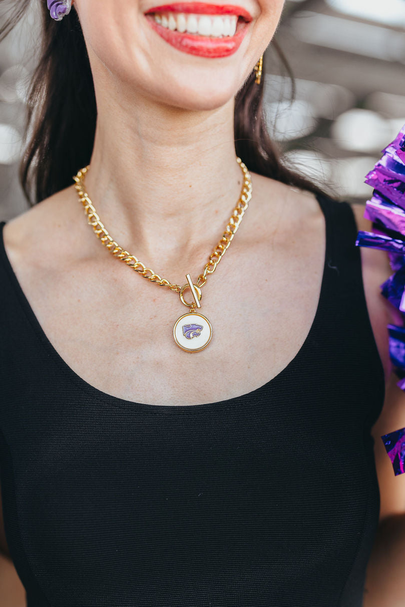 Kansas State Pearl Pendant Necklace - Image 2