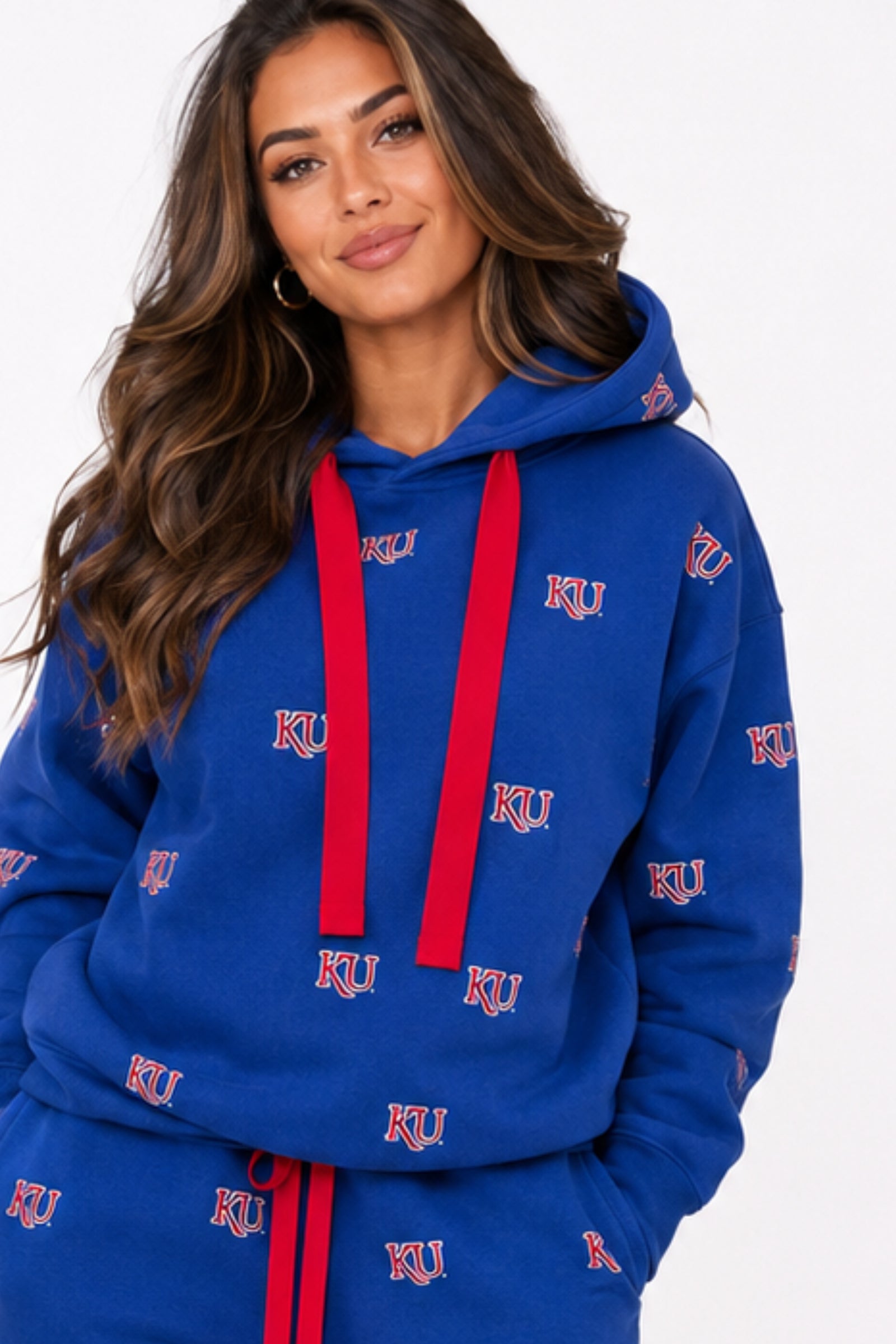 Kansas Embroidered Fleece Hoodie - Image 2