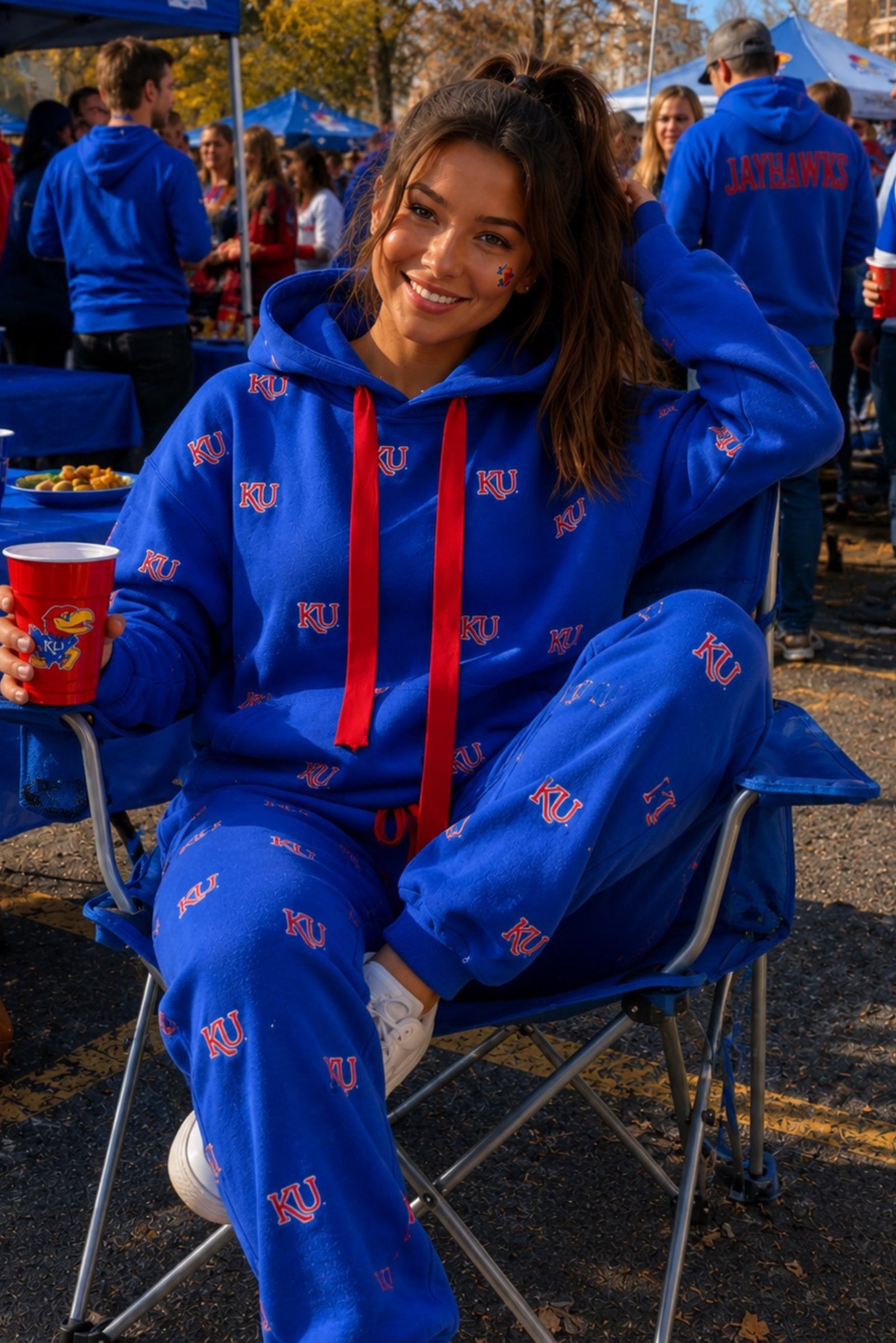 Kansas Embroidered Fleece Sweatpants - Image 3