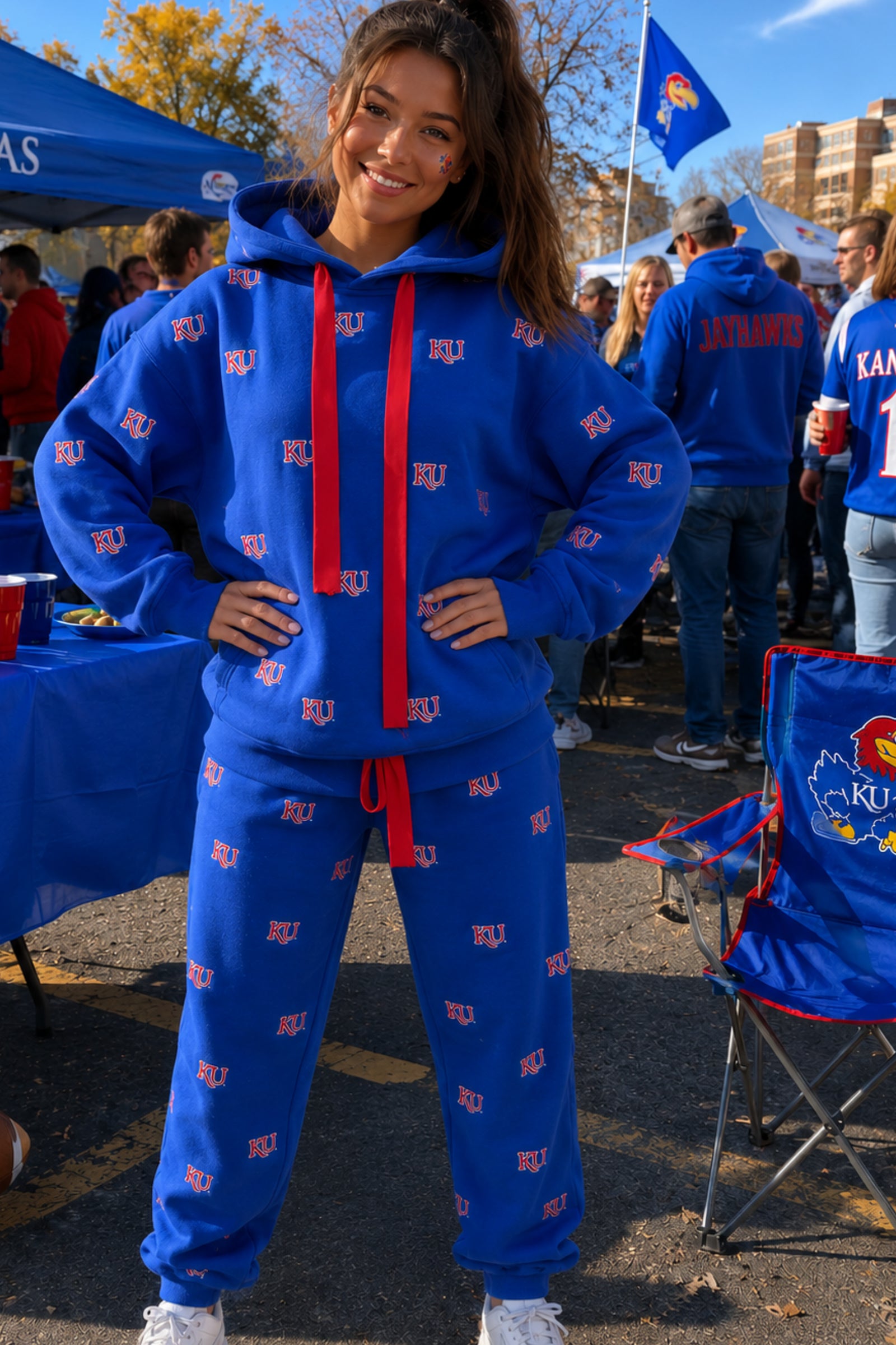 Kansas Embroidered Fleece Sweatpants - Image 4