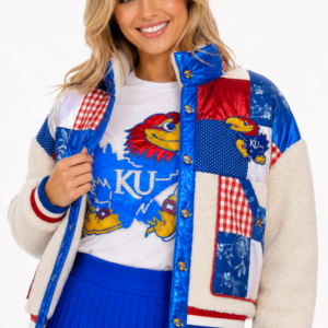 Kansas Patchwork Sherpa Jacket
